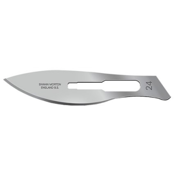 Ostrza jednorazowe sterylne SWANN MORTON stal nierdzewna 24